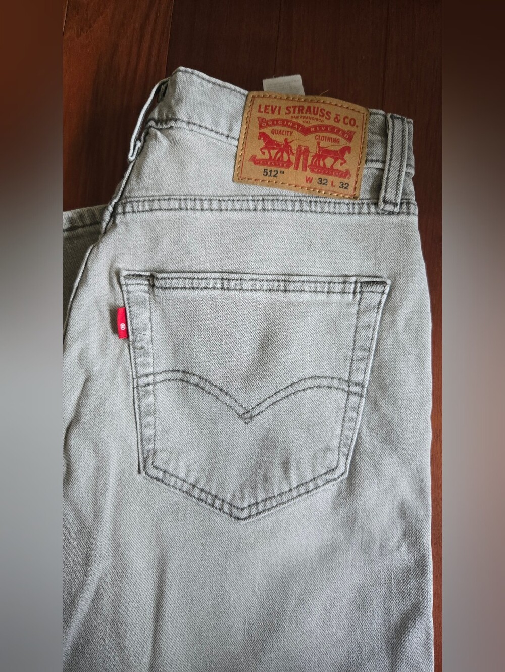 Levi's 512 Slim Straight Jeans in Light Gray